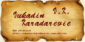 Vukadin Karadarević vizit kartica